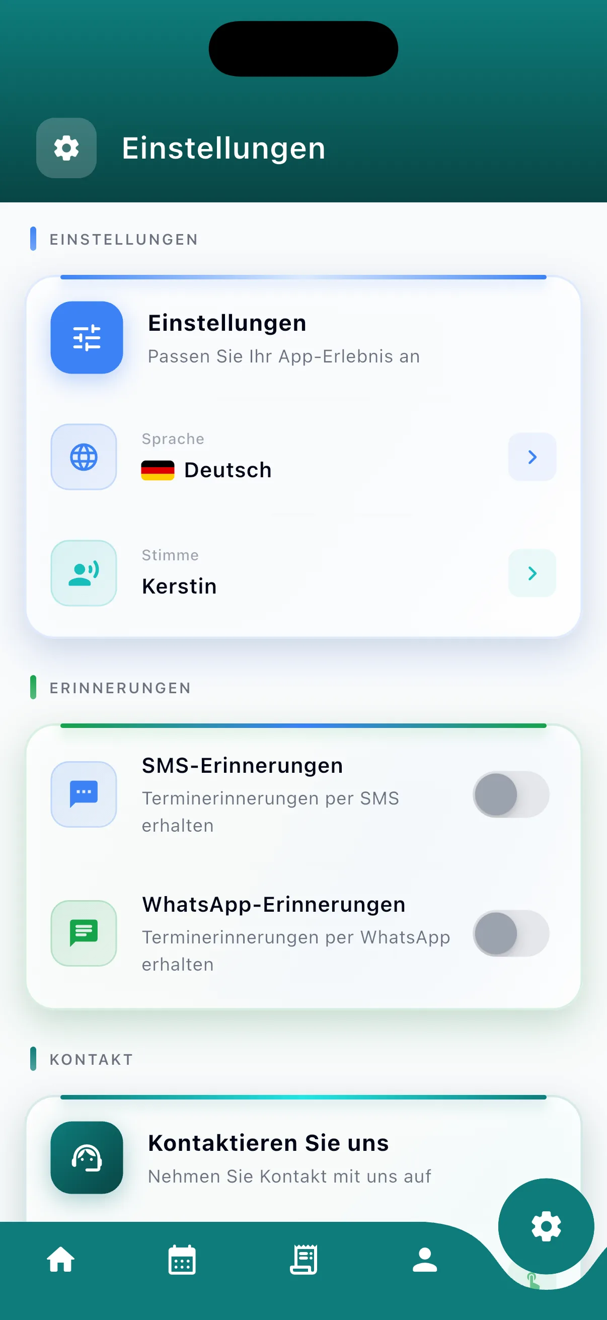 PartnerOS App — Einstellungen